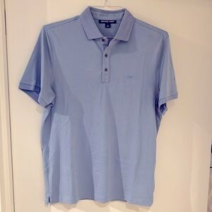 Michael Kors Men's Light Blue Polo Shirt size medium